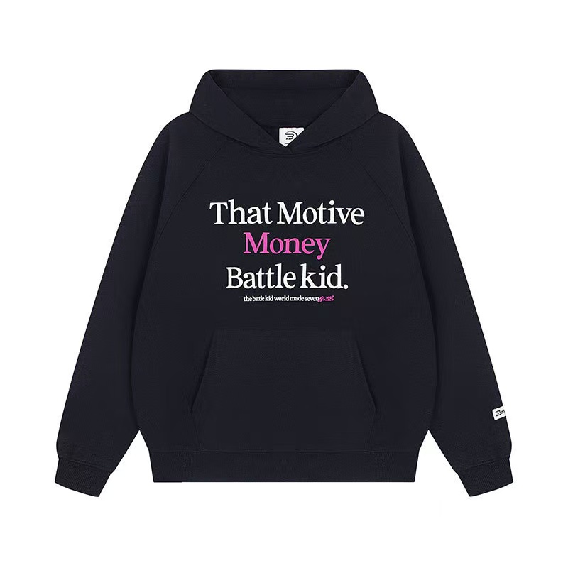 上衣男孩子潮牌秋冬连帽加绒休闲外套新款百搭宽松重磅长袖卫衣男