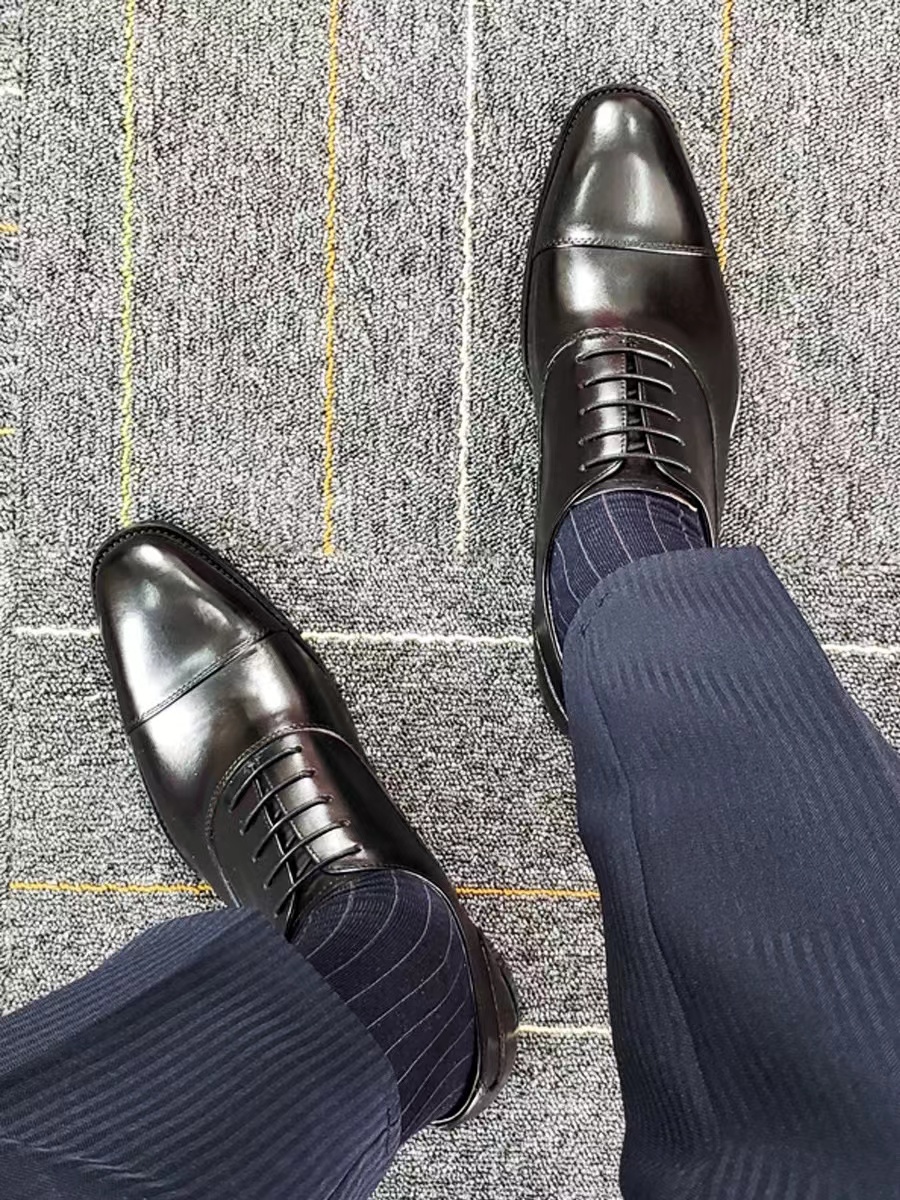 【162】春秋商务皮鞋三接头皮鞋男真皮正装皮鞋春秋低帮男士婚鞋