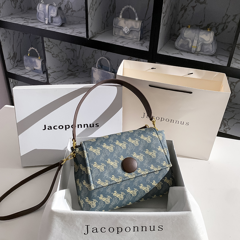 【秋冬新款】2025新款欧若风马车蓝托特包腋下包大容量百搭斜挎包