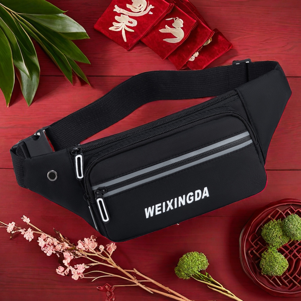 新款手机腰包男女士斜挎包大容量腰包多功能收银包户外运动跑步包