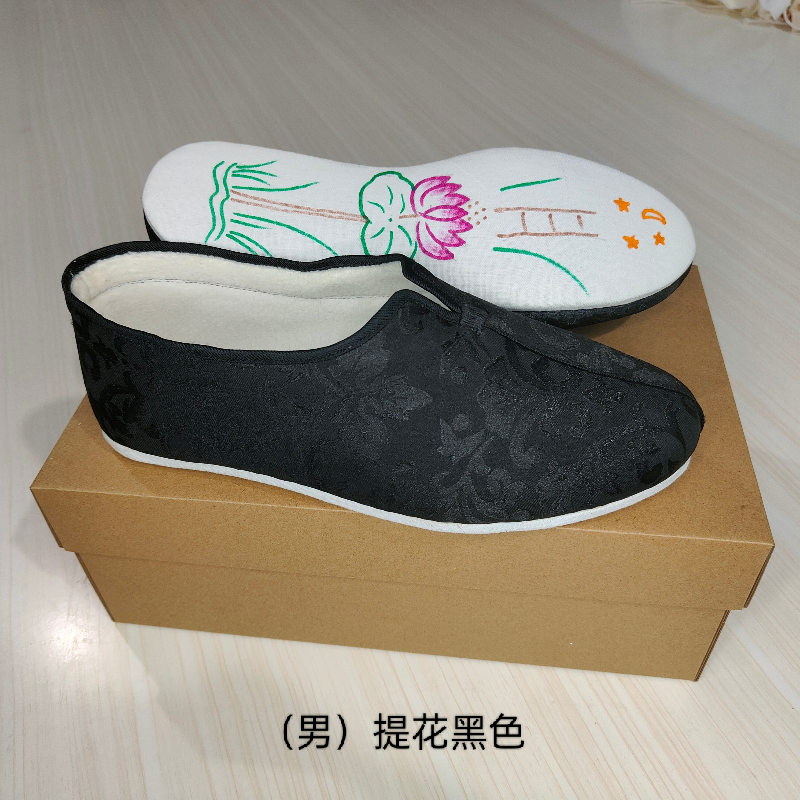 复古提花男布鞋平底鞋布底鞋38-47码