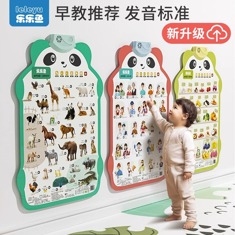 【熊猫挂图】0到3岁幼儿早教有声挂图宝宝认知语言启蒙益智发声玩具