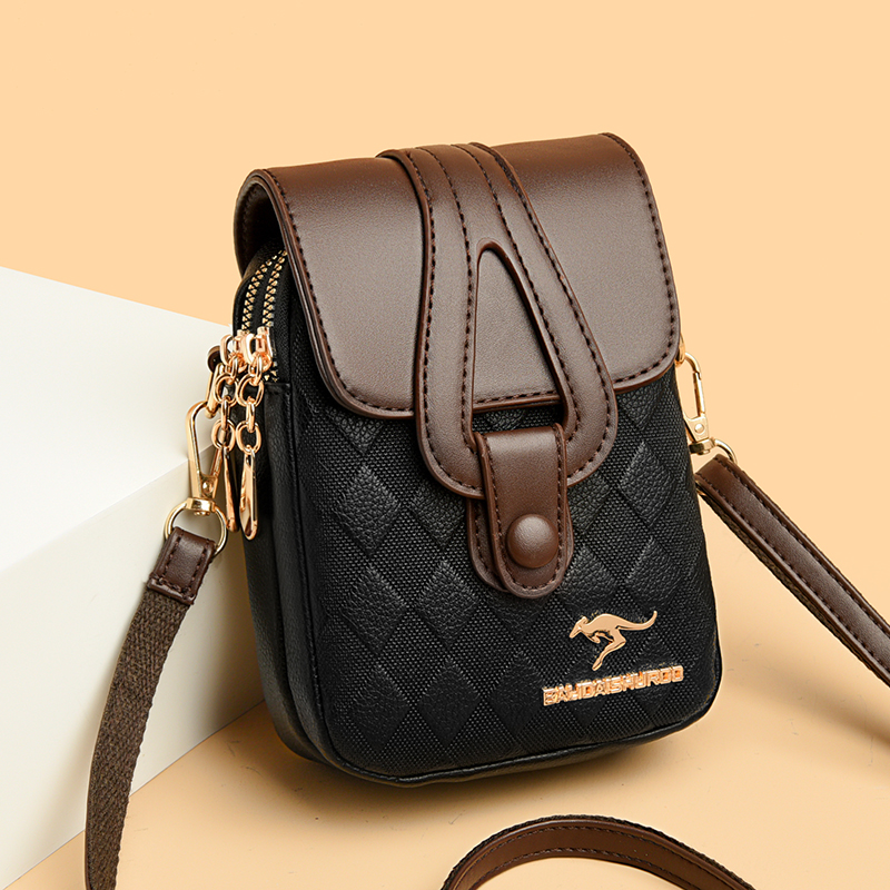 正品真皮女包2024夏新款复古手机小包包时尚单肩斜挎包百搭零钱包