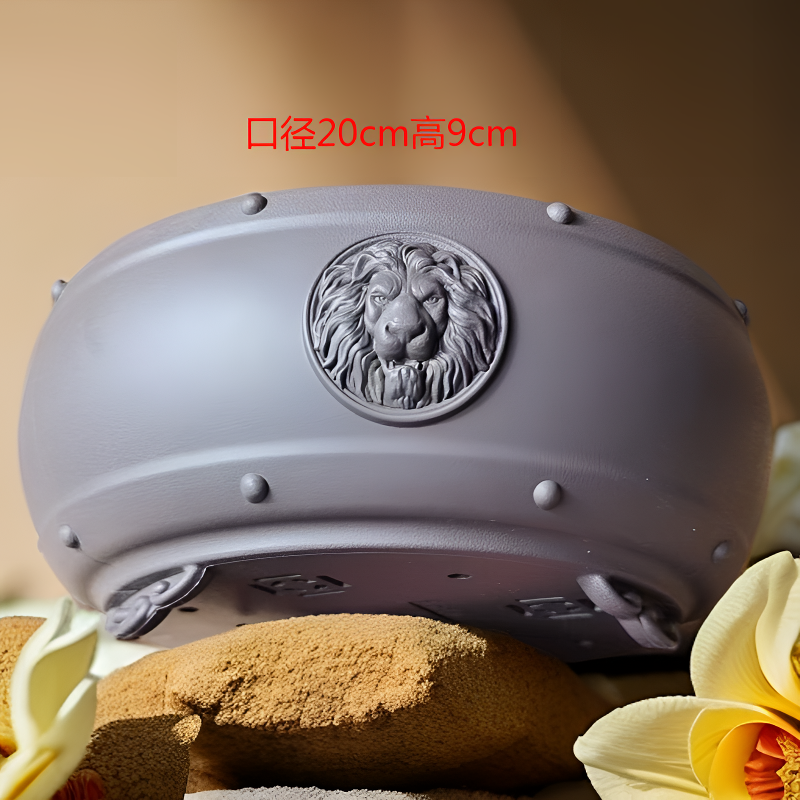 树脂材质鼓形盆鼓钉盆文人盆圆盆景盆加厚中型小型高颜值塑料盆