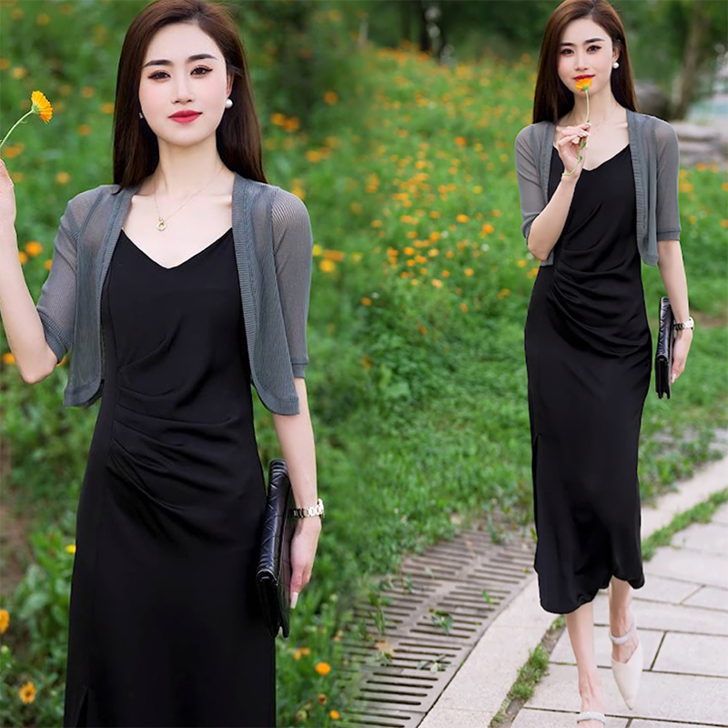 夏季新款防晒开衫轻薄透气披肩短款时尚气质配吊带裙外搭宽松外套