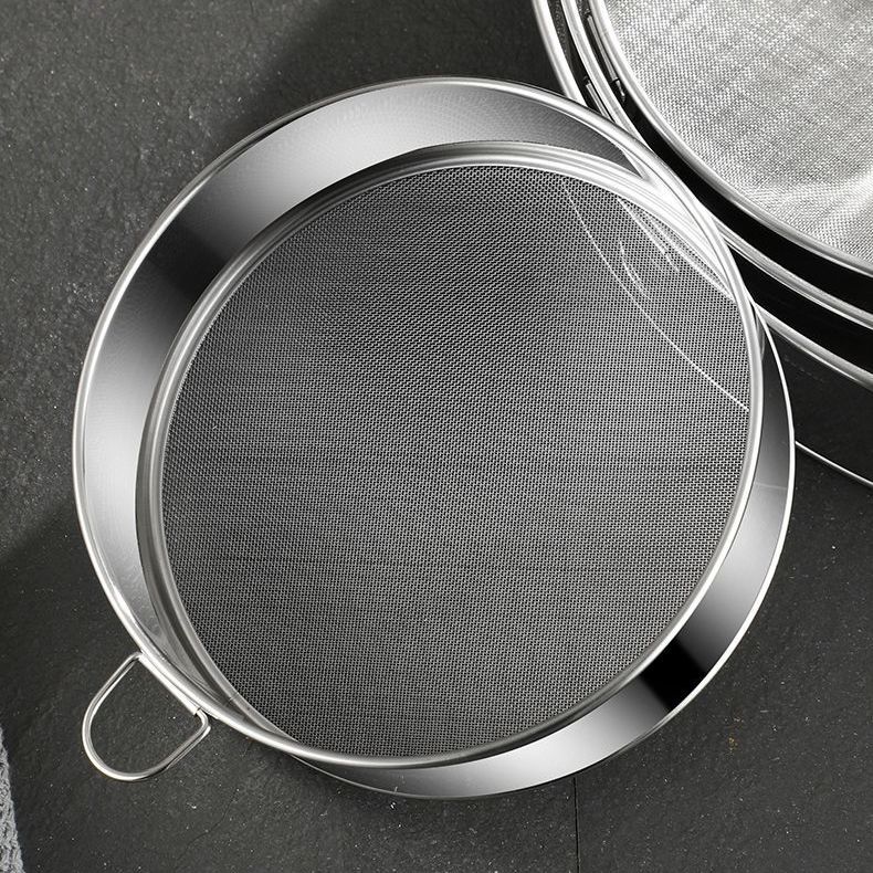 粉筛子面粉筛过滤网筛烘焙工具手持40-60目粉超细家用不锈钢筛网