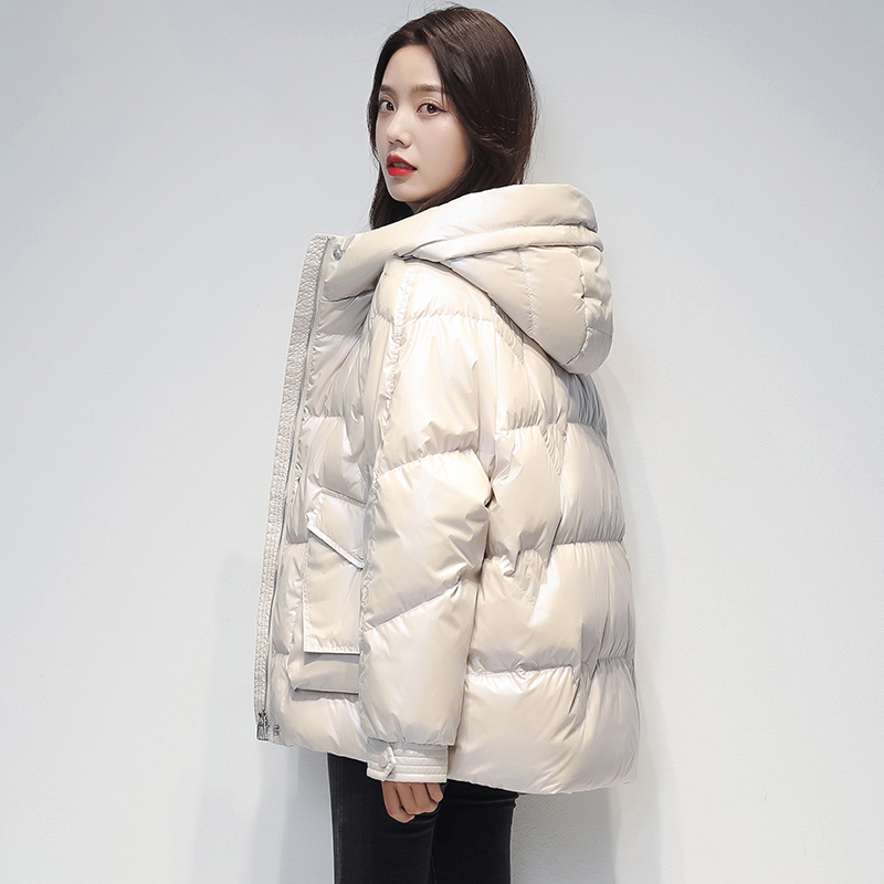 短款棉服女2024新款爆款冬季亮面时尚免洗洋气小个子女式加厚外套