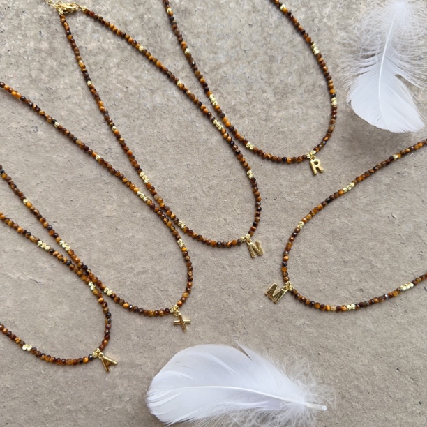 铜合金木质项链 GULUM 109 字母项链手工百搭精美民族风通勤国风