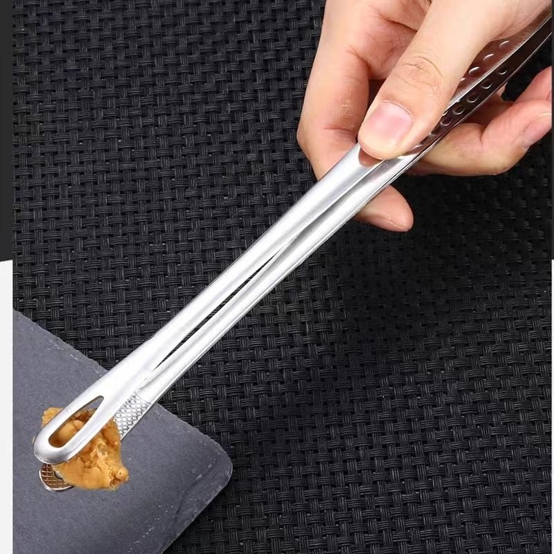 CROWHITO/克洛华蒂24cm烤肉夹不锈钢厨房煎牛排专用夹烧烤分餐夹