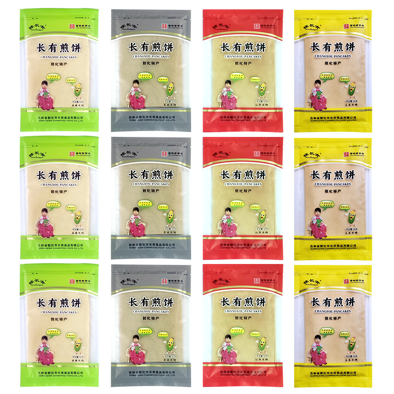 陈长有煎饼五粮/玉米/红枣/黑米煎饼50g/袋*12袋