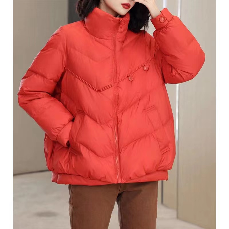 韩版女短款宽松面包服小个子保暖羽绒服百搭外套