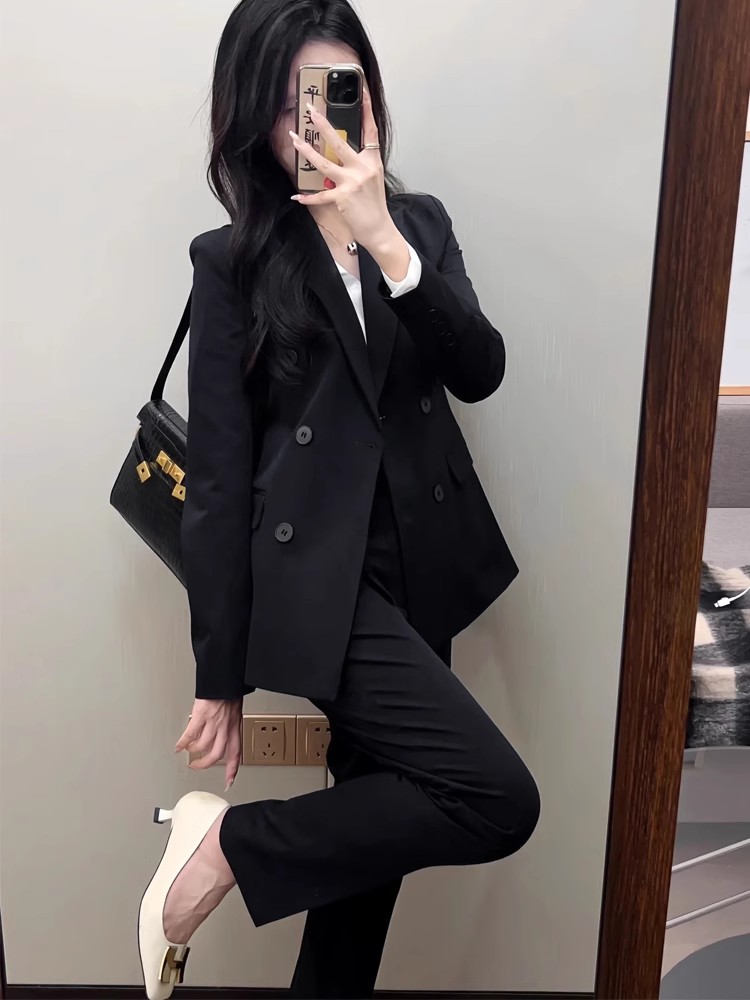 时尚韩版气质修身显瘦西装套装女OL高端春秋新款正装职业面试西服