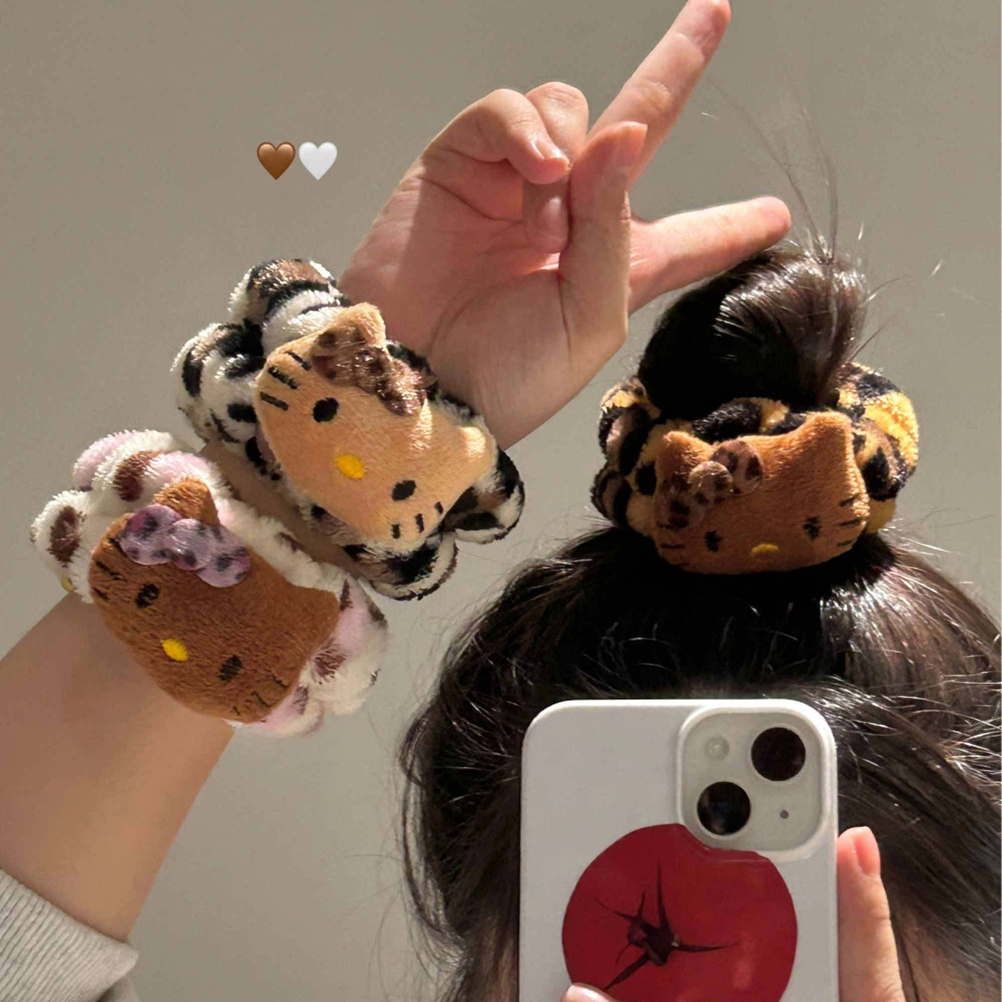 豹纹kt猫洗脸手腕带束发带神器弹力松紧袖口吸水速干手环洗漱防湿