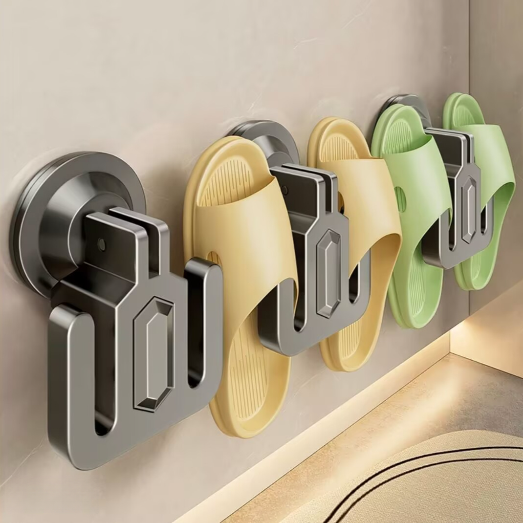 【买一送一】吸盘浴室挂钩拖鞋挂钩架置物架壁挂式免打孔卫生间挂鞋