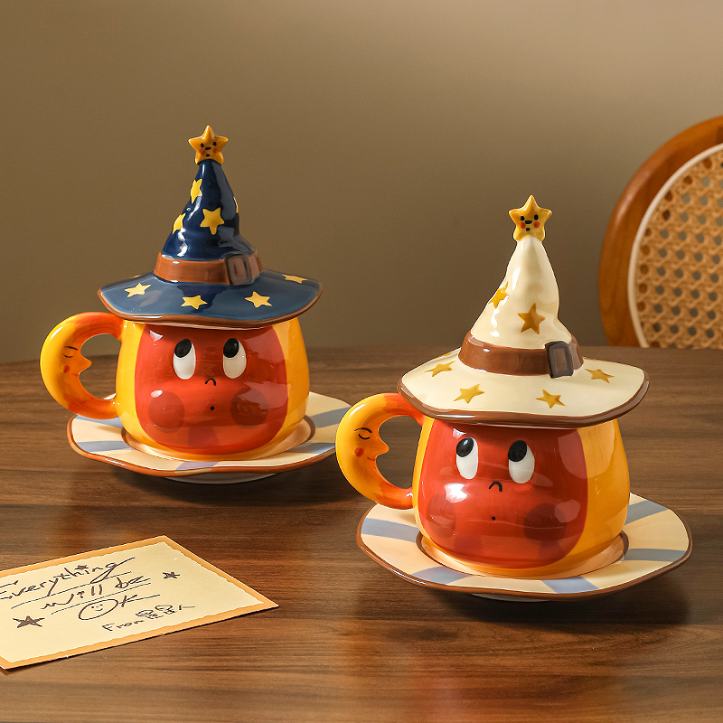 川岛屋星星人马克杯陶瓷水杯子设计高级感小众创意闺蜜女生日礼物