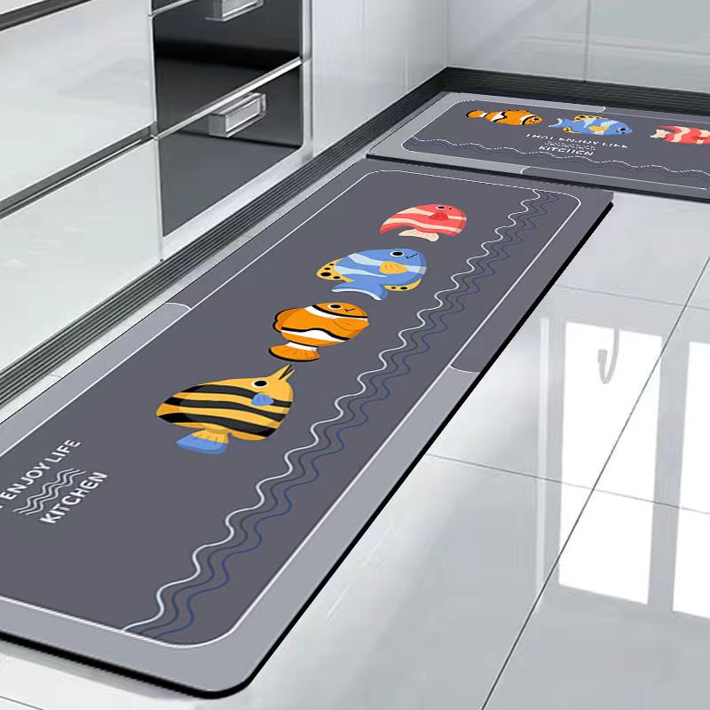 新款厨房硅藻泥吸水吸油防滑地垫家用床边飘窗防滑吸水长条地毯