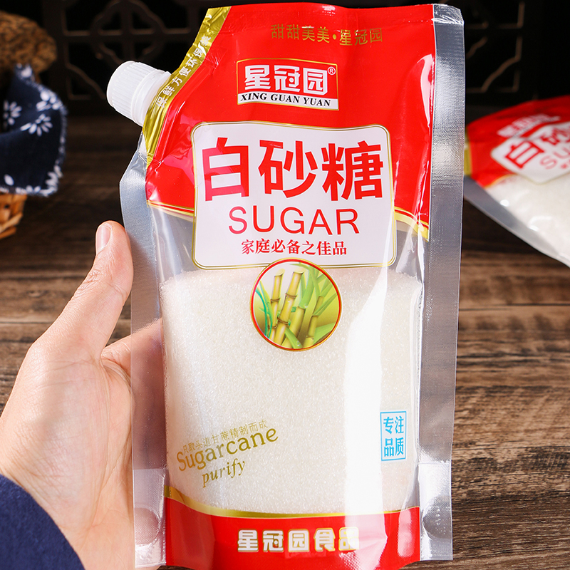 云南甘蔗白砂糖袋装家用食用糖白糖烘焙调味烹饪香甜方便甜味营养
