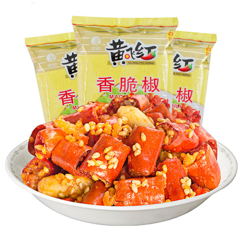 黄飞红香脆椒 308g下酒菜香辣酥脆欣和批发山东黄飞鸿麻辣花生米