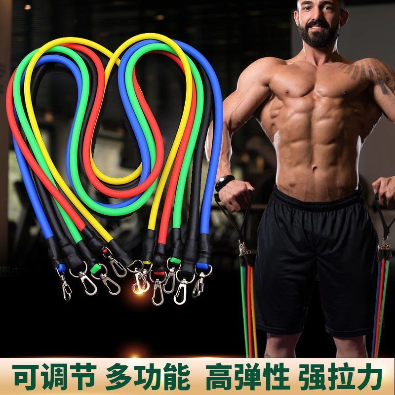 瑜点健身背部11件套弹力绳组合开肩开背神器挂门阻力带力量训练