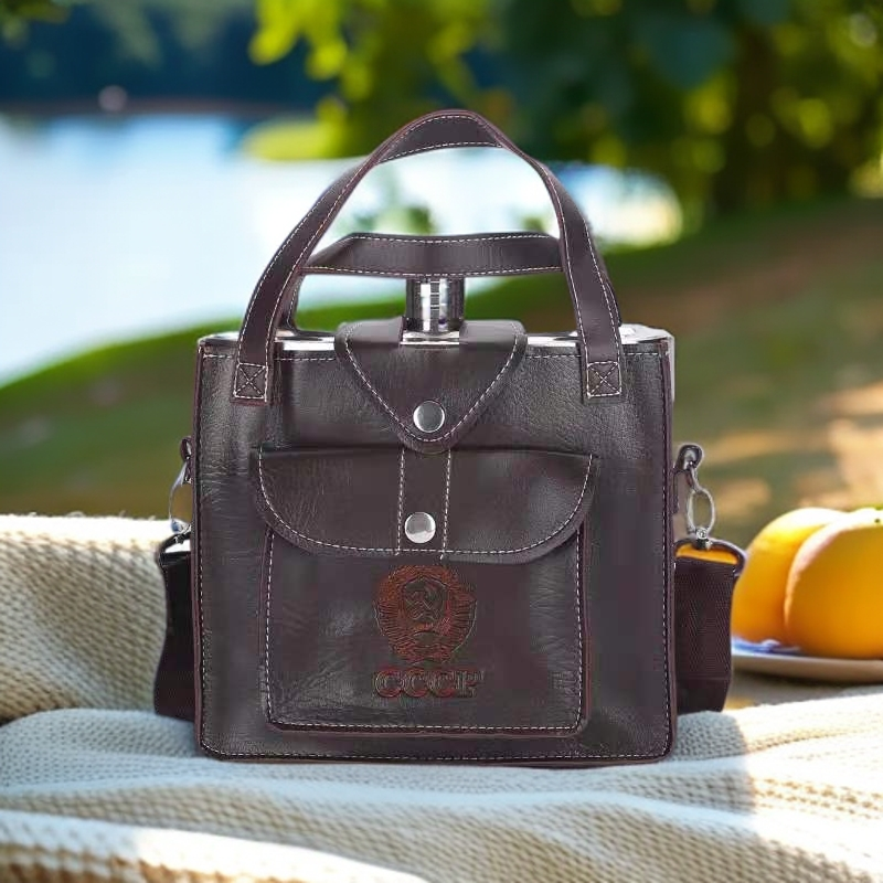 户外便携2-7斤容量酒壶水壶不锈钢酒瓶野炊家用可手提可背壶酒具