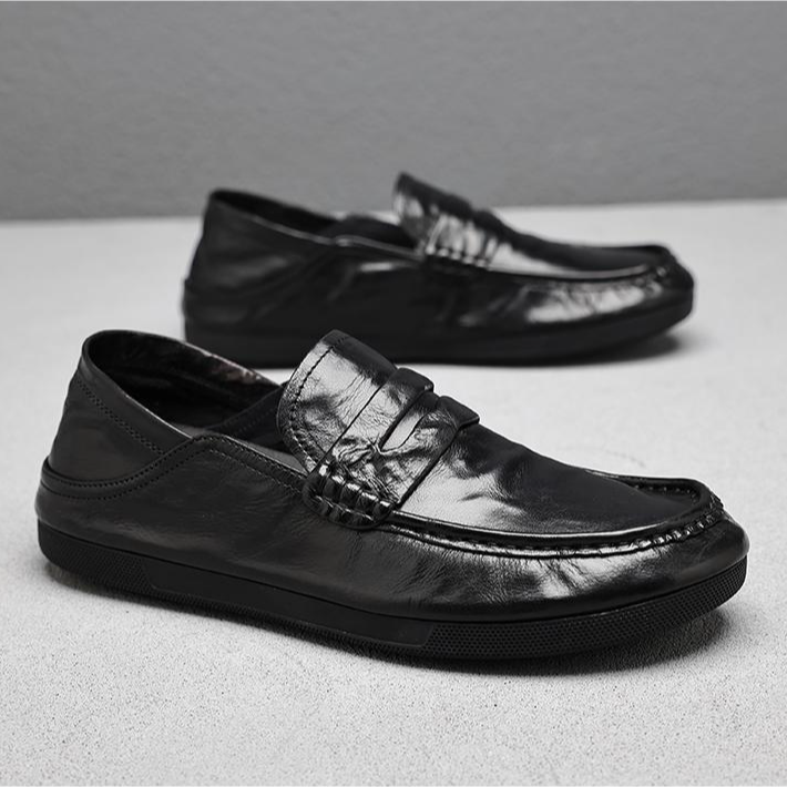 新品男士豆豆鞋夏季软底柔软时尚一脚蹬乐福鞋驾车休闲舒适百搭鞋