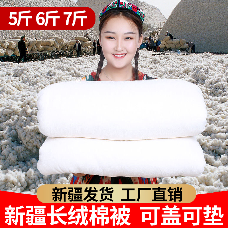 新疆棉被5斤6斤7斤棉花被子被芯棉絮春秋长绒棉棉被单双人学生