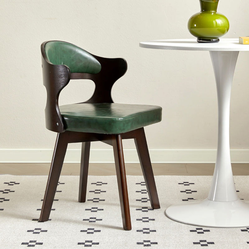 实木中式轻奢旋转化妆椅加大款靠背书桌椅学习椅餐椅家用靠背餐椅