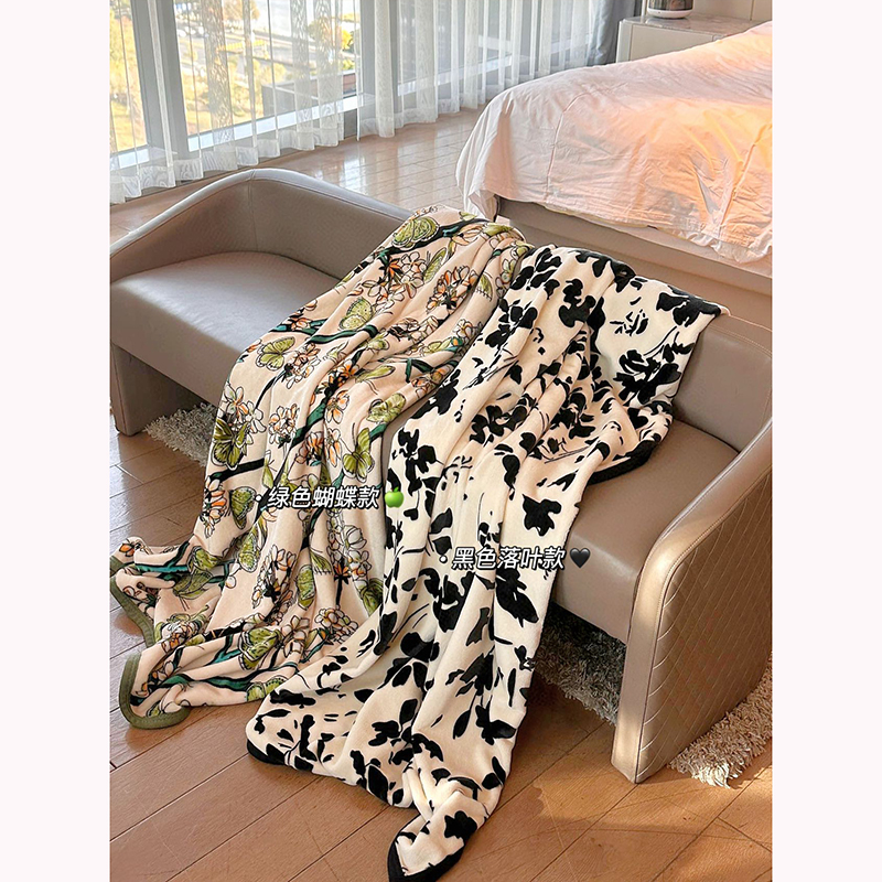 （舒适柔软毛毯）办公室午睡毯复古沙发毯子车载毛毯午休毯Z