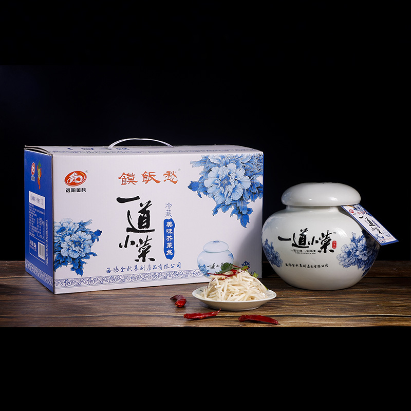 洛阳金秋一道小菜罐装坛装芥菜丝  河南特产礼盒脆爽利口窜味芥菜