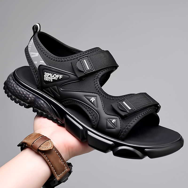 法菲欧男鞋大码时尚百搭夏季开车透气速干防臭男款运动凉鞋沙滩鞋