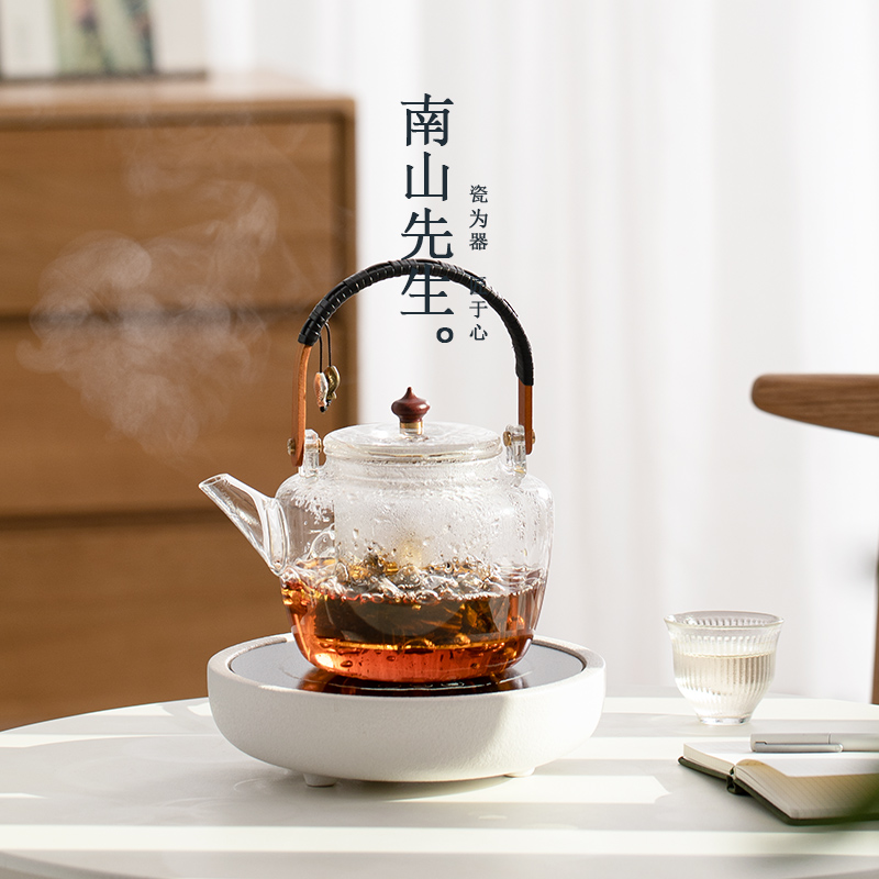 南山先生 天机镜电陶炉清露蒸煮烧水壶 耐热静音家用一体煮茶器