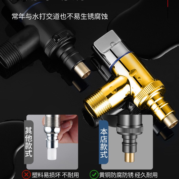 双出水加长双头洗衣机水龙头纯铜洗衣机接头与水管的转接头