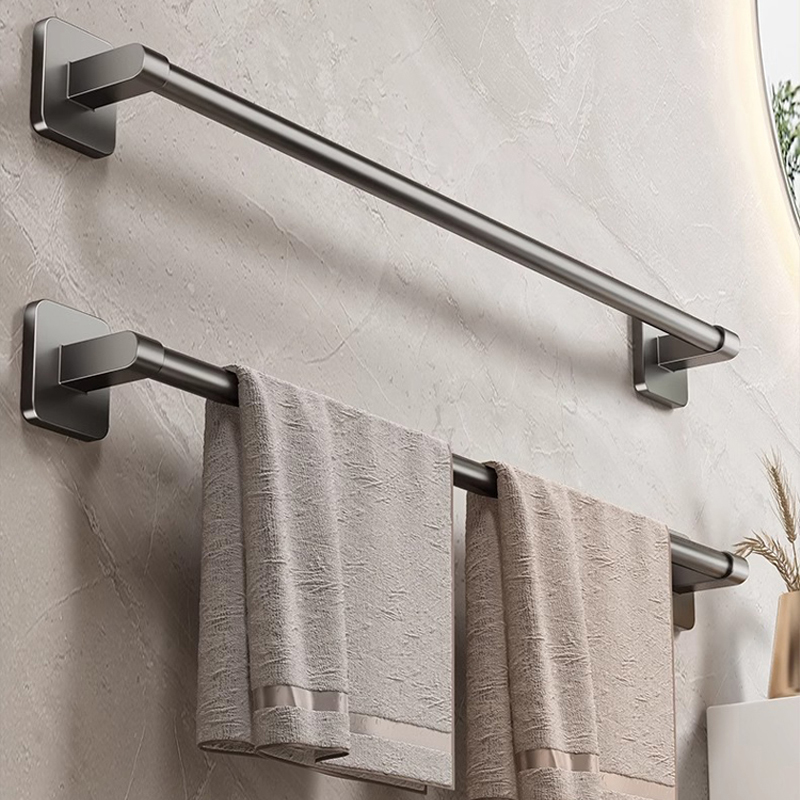 毛巾架卫生间免打孔浴室架子置物架壁挂式厕所洗手间毛巾挂杆单杆