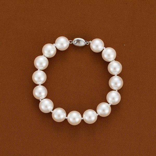 非金属手链 【明珠专享】海水白珠-经典百塔款手链12mm （S001）