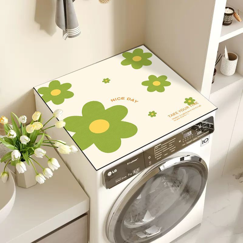 滚筒洗衣机防尘盖垫吸水速干冰箱盖巾硅藻泥床头柜微波炉遮尘垫子