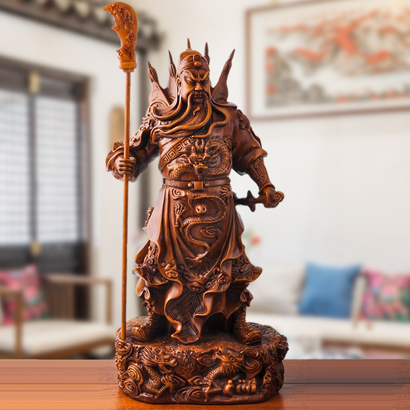 九龙关公神像关羽关二爷武财神爷办公室家居装饰品桌面工艺品摆件
