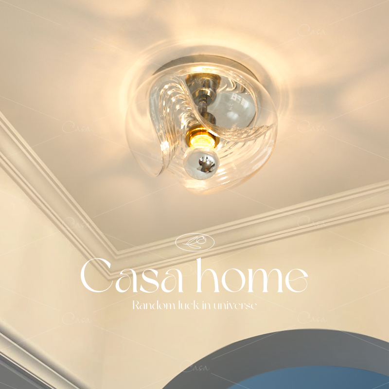 包豪斯中古过道吸顶灯法式复古创意入户玄关衣帽间氛围阳台灯casa