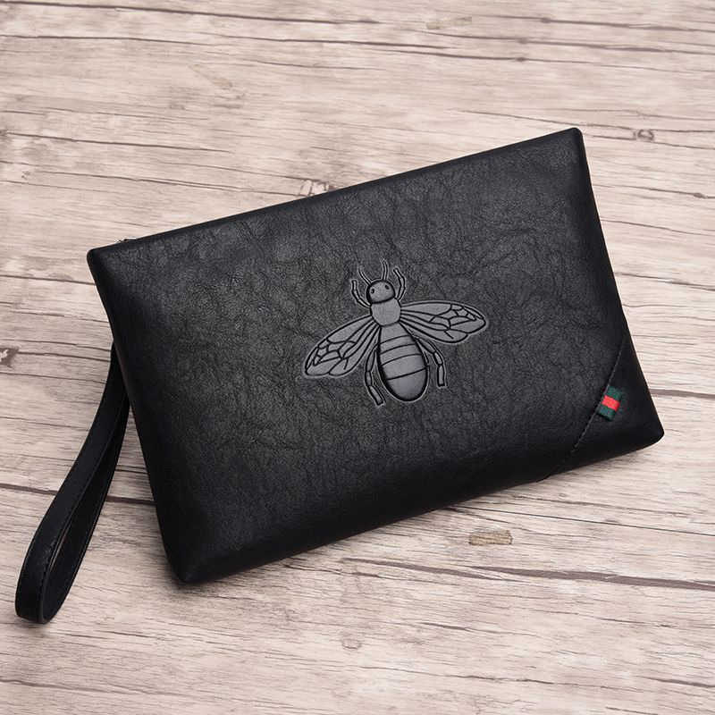 新款男士手包软皮手拿包男包大容量商务休闲时尚手抓包青年信封包