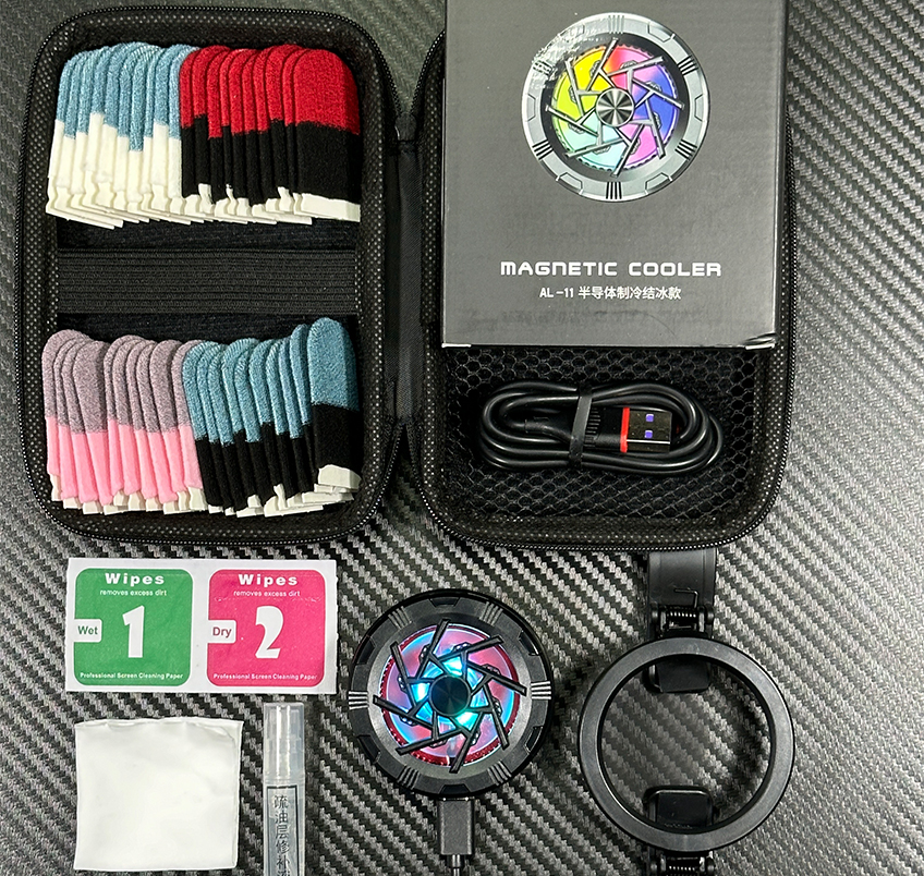 【指套侠】买蓝白指套送结冰半导体散热器不断触静音散热游戏设备