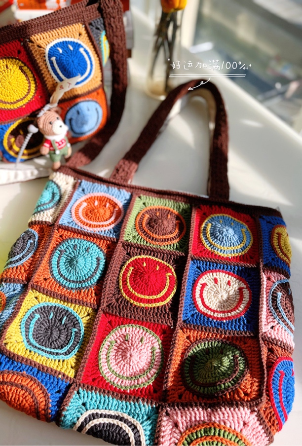 36*38尺寸苏苏姐家5股精梳棉手工编织包包