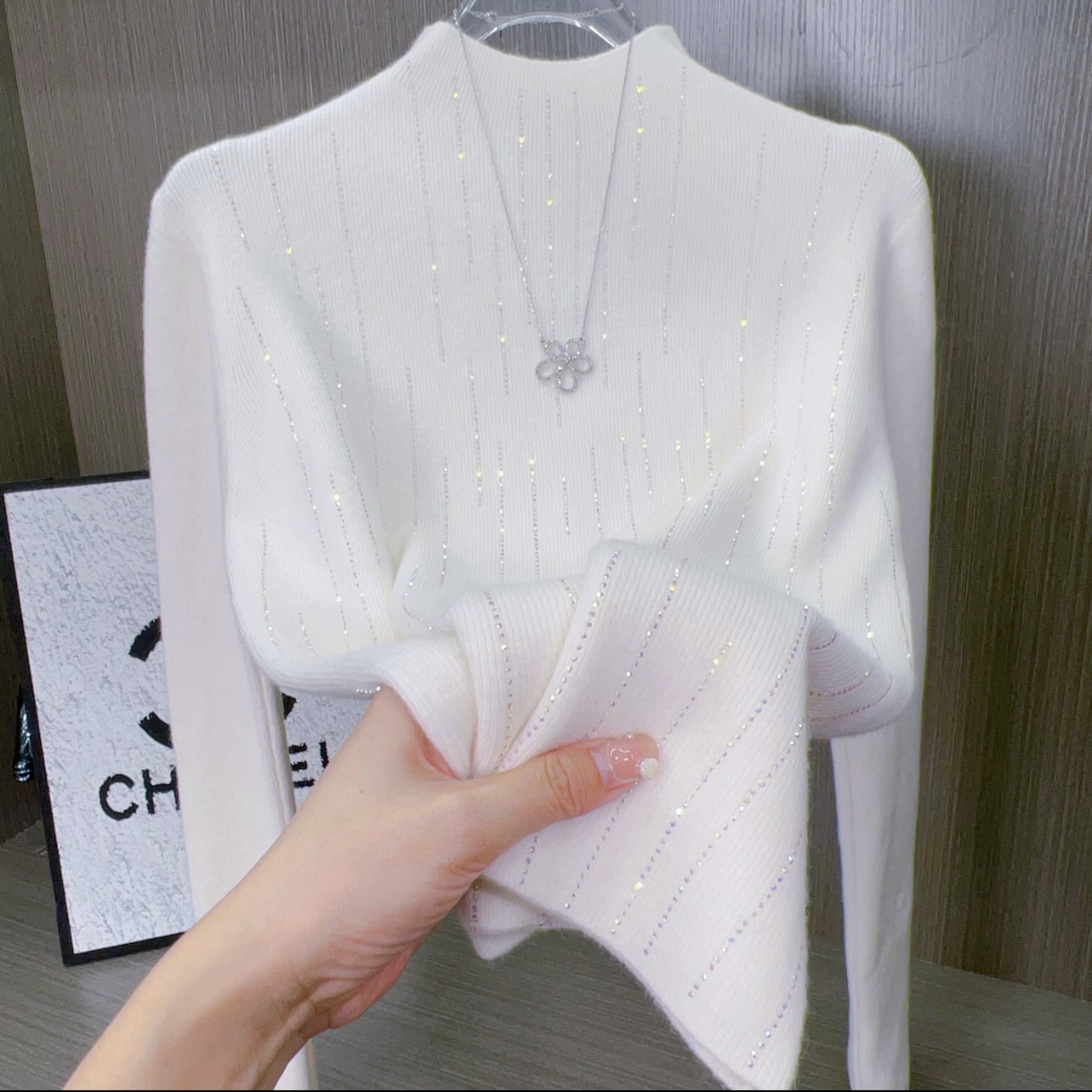 JIEMONSIA【鎏金岁月】羊毛衫半高领轻奢打底衫女款爆款2025新款