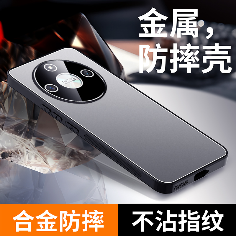 荣耀x70手机壳x60新款合金金属镜头膜全包高档防摔保护套男女适用
