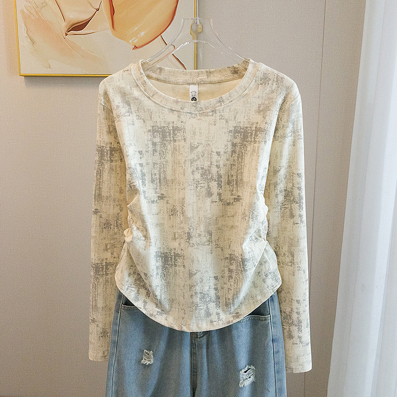 yoewshean/羽媗微胖妹妹大码女装显瘦修身新款百搭长袖内搭打底衫