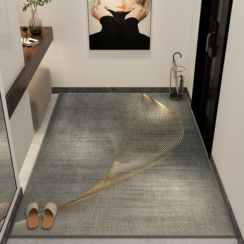 地垫入户门垫简约轻奢进门地毯耐脏防滑免洗玄关脚垫定制可裁剪