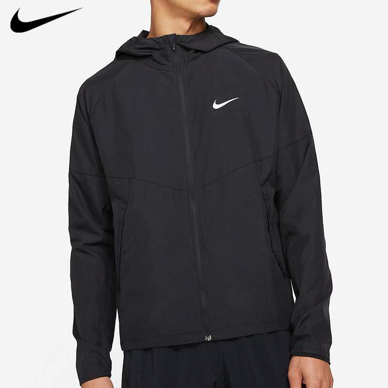 Nike耐克官方跑步外套男秋冬梭织运动健身拒水连帽运动夹克DD4747