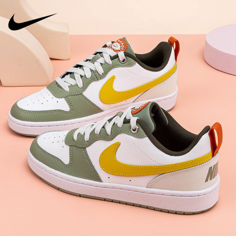 NIKE耐克女鞋2024夏季新款白绿低帮透气时尚COURT轻便运动鞋板鞋