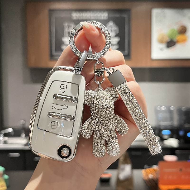 适用奇瑞钥匙套QQ冰淇淋艾瑞泽5/5X/3X/GX瑞虎3车保护壳高档扣包