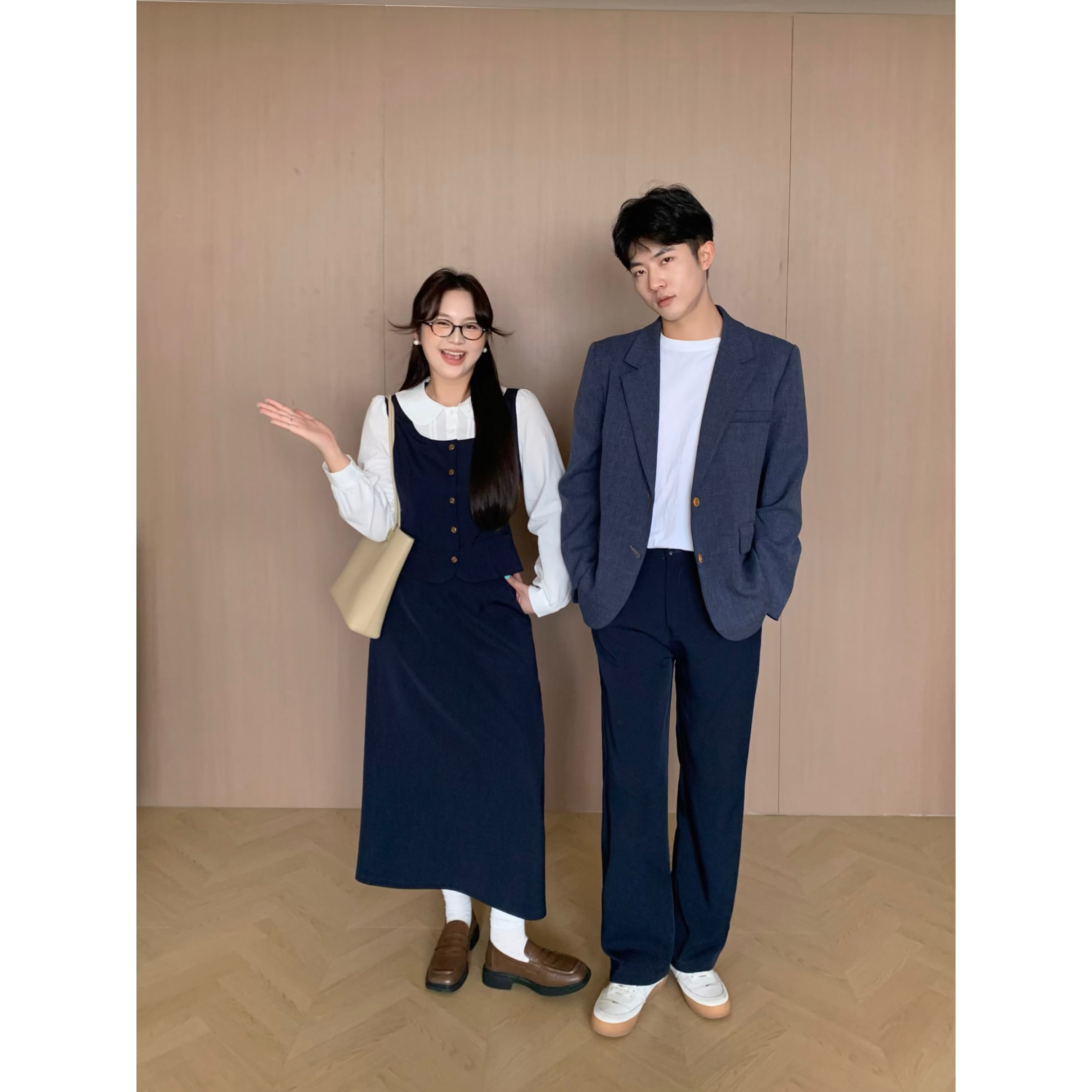 KMZY/KMZY山_山【海盐芝士2.0】秋季女装假两件长袖上衣+半裙套装女