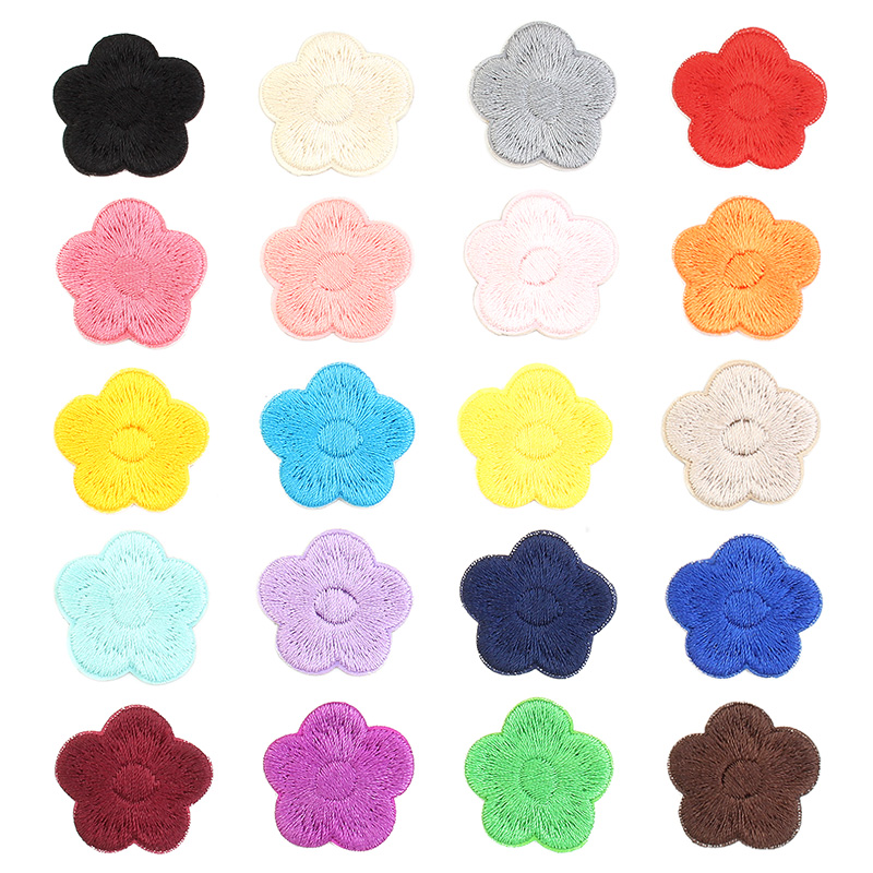 自粘花朵刺绣布贴无痕免缝补丁贴羽绒服衣服装饰百搭时尚图案贴花