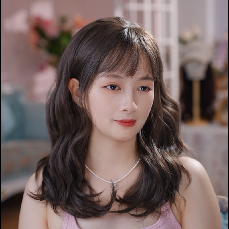 【法式茶歇】水波纹中长发假发波浪卷法式气质时尚感蓬松仿真全头套